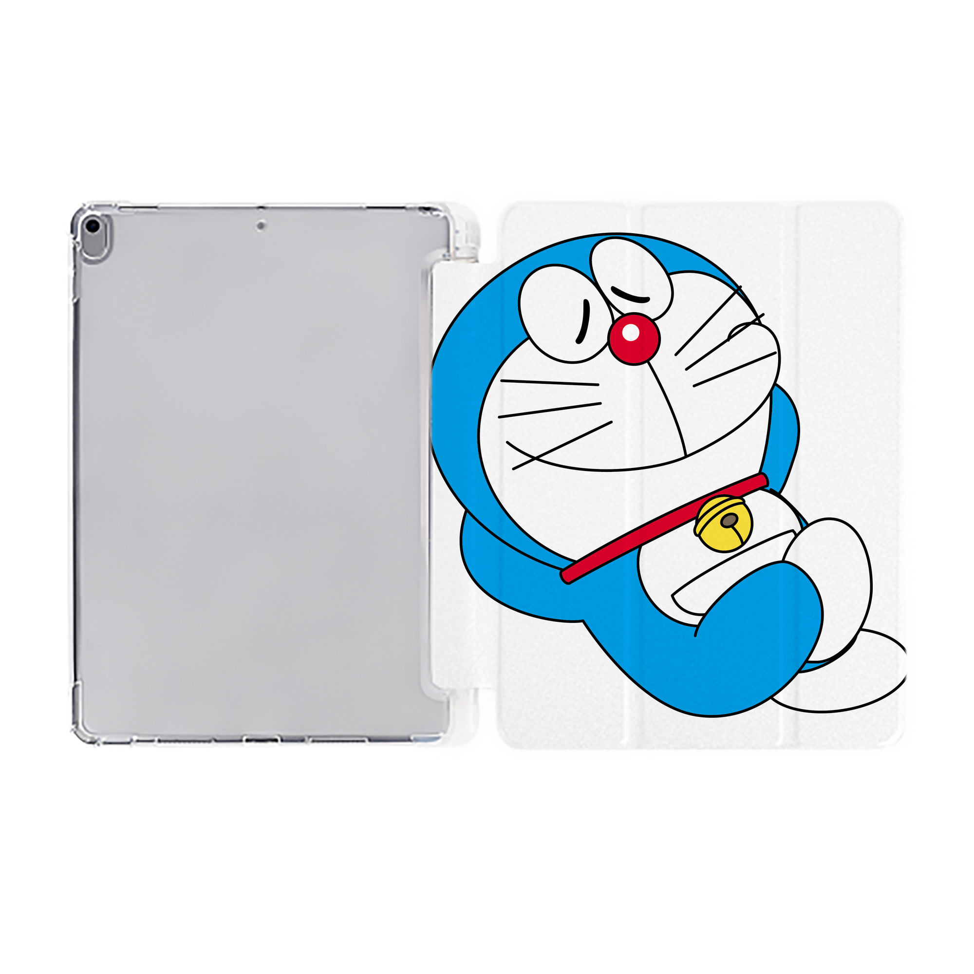 （画像用） ドラえもん Doraemon IPad ケース ペン収納付き 三つ折りスタンド PUレザー×シリコン 対応機種9.5/10.5/10.9インチ